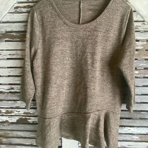 Lane Bryant Women’s Tan Asymmetrical Sweater Top